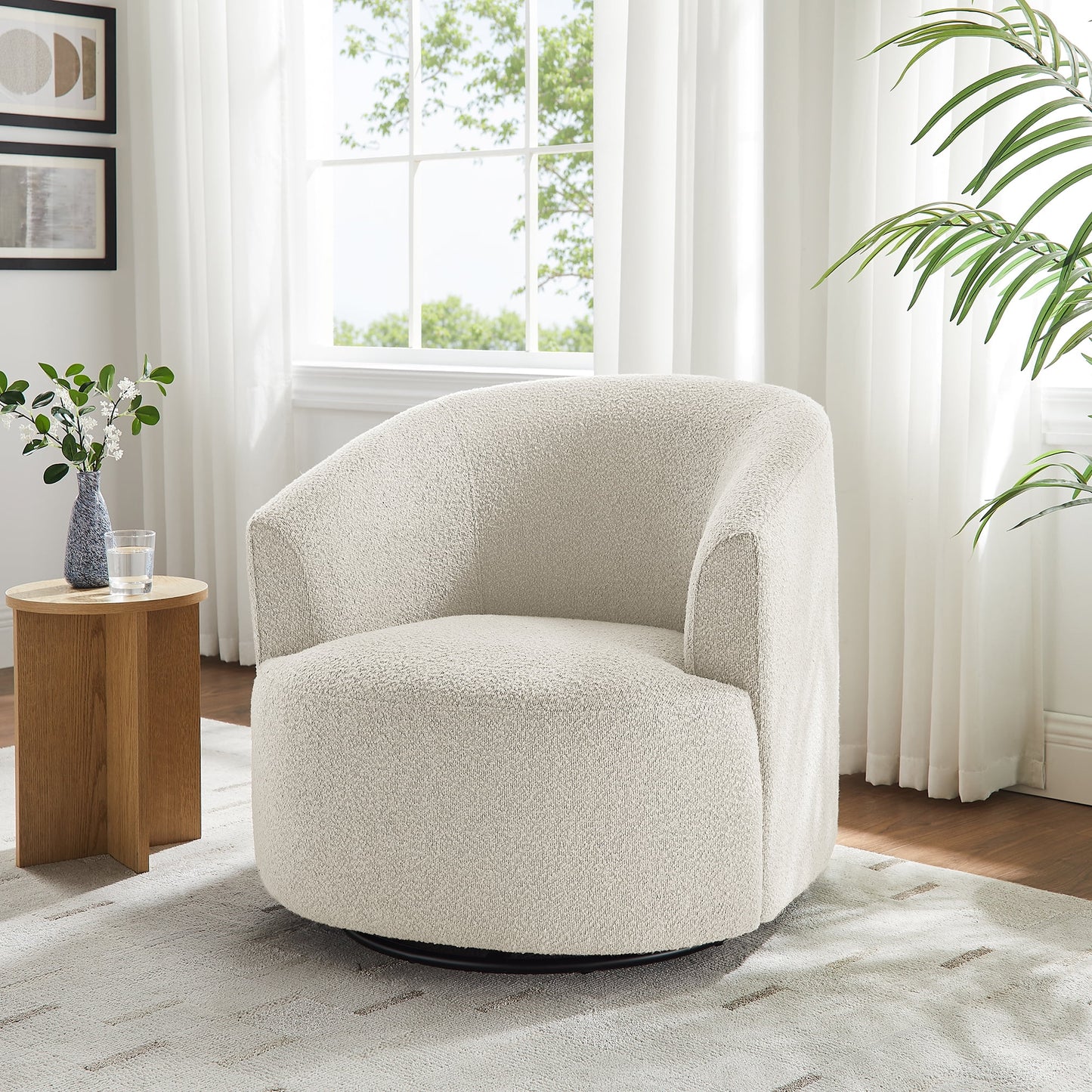 Mainstays Boucle Swivel Accent Chair