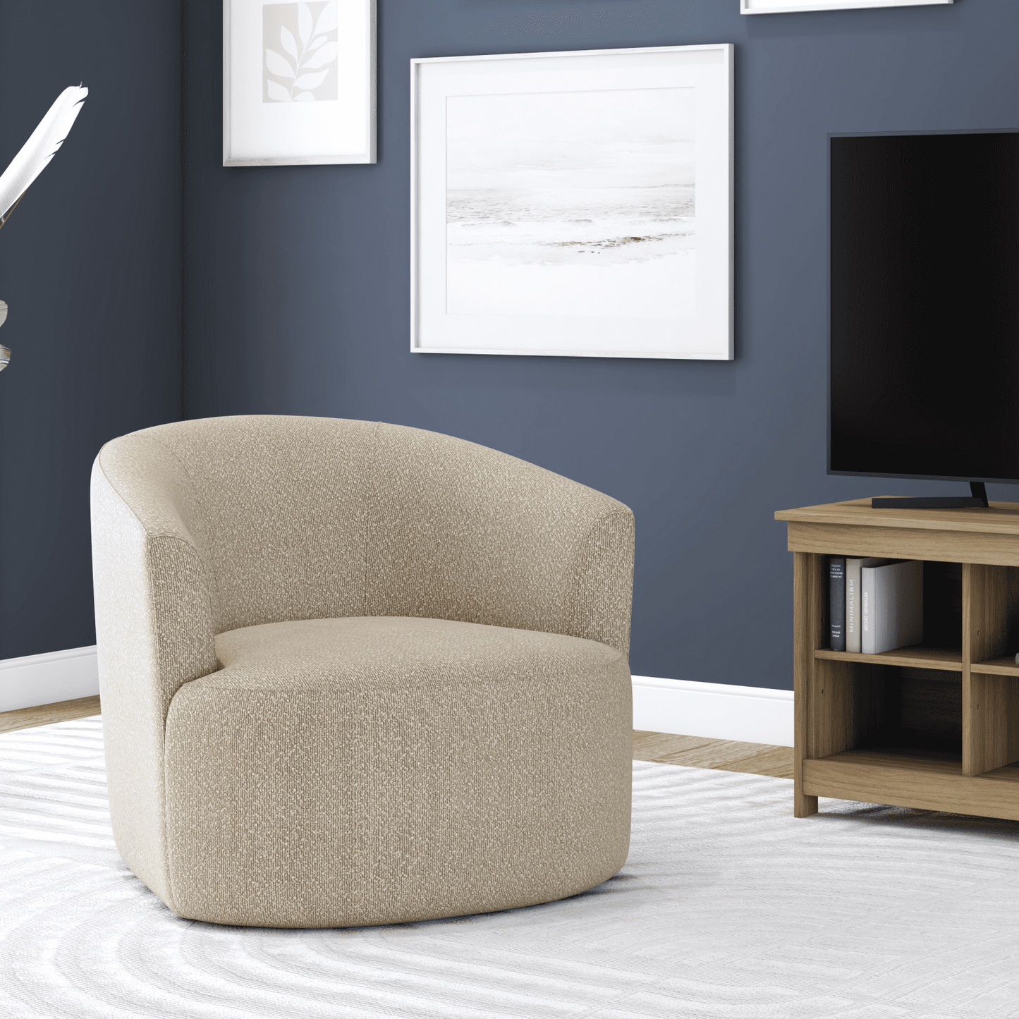 Mainstays Boucle Swivel Accent Chair